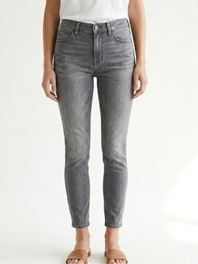 Old Navy Rockstar Skinny Jeans | Gray Mid Rise Stretch Denim | Size 6 Petite